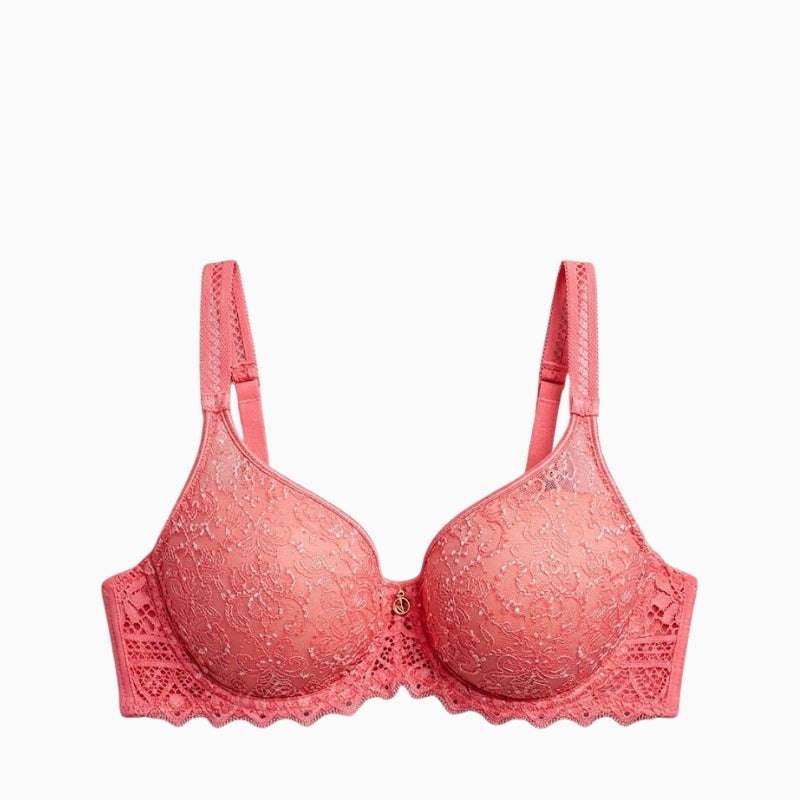 Empreinte Cassiopee bra in Pink embroidery detail