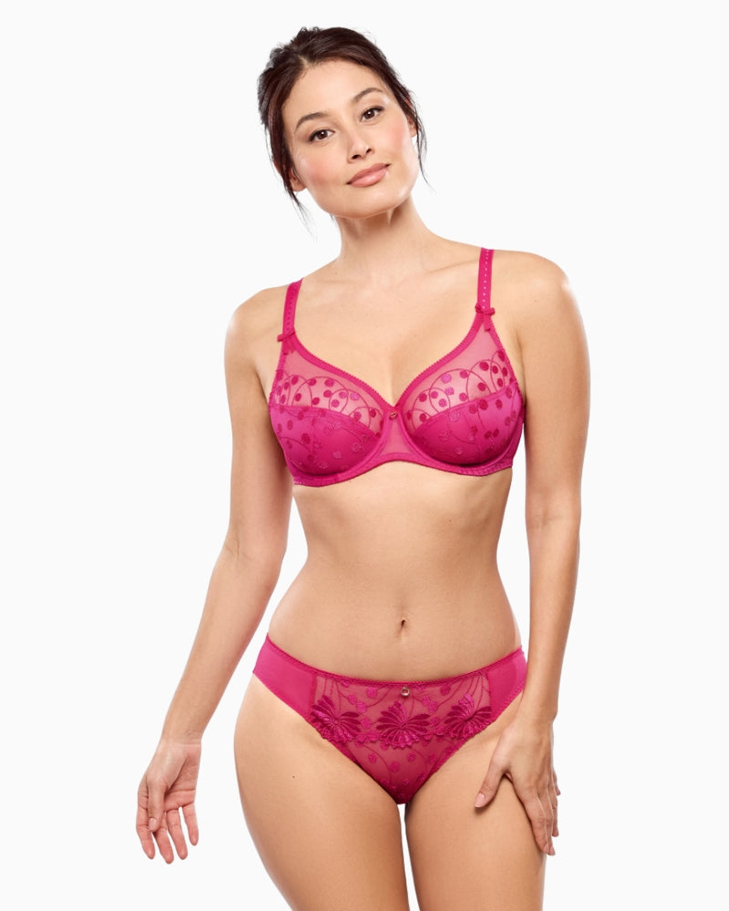 Empreinte Tess brief Rose Samba paired with matching bra– Áines Boutique