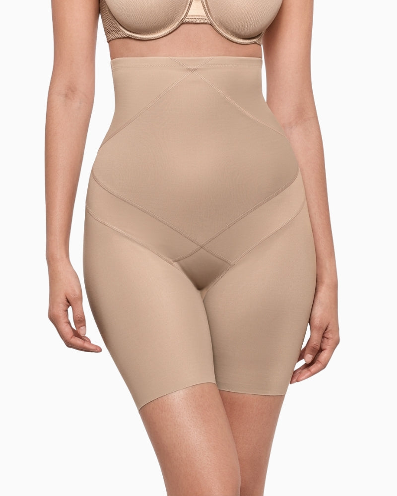 Eve Miraclesuit Tummy Tuck Hi Waist Thigh Slimmer in Nude front view
