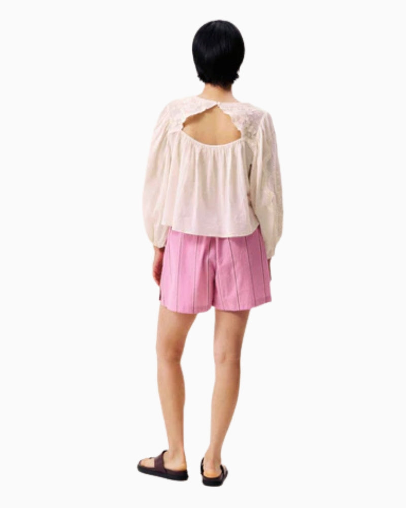 FRNCH ACASTE cream blouse back view