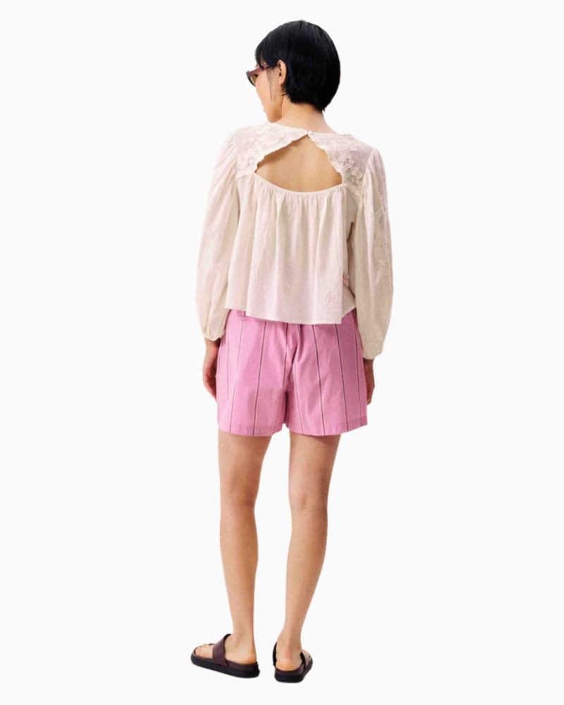 FRNCH ACASTE cream blouse side view