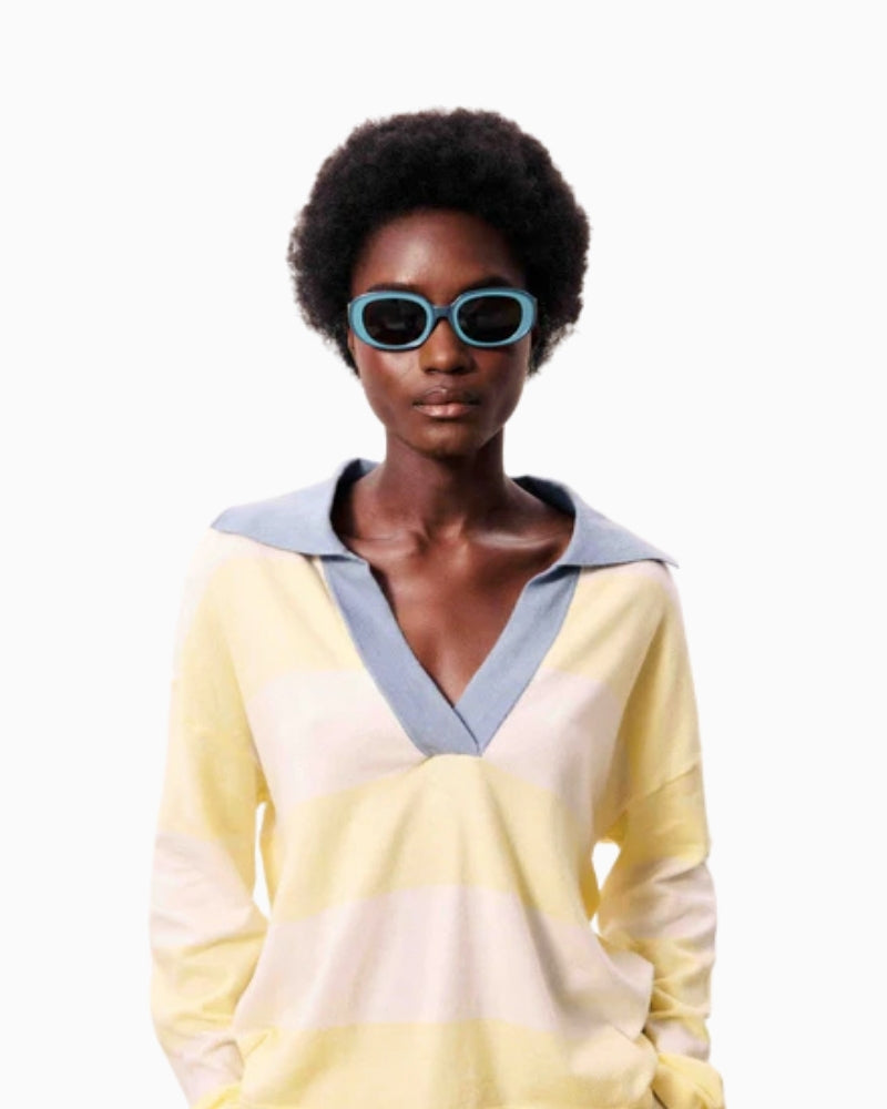 FRNCH Hydralis Butter Sweater Beurre collar detail