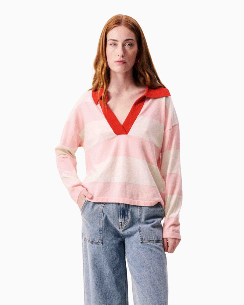 FRNCH Hydralis Rose Sweater front view