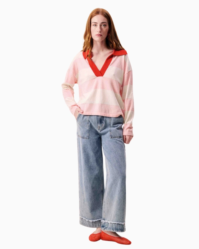 FRNCH Hydralis Rose Sweater front view