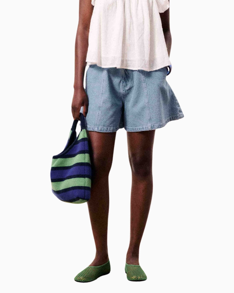FRNCH Khoi shorts in denim front view