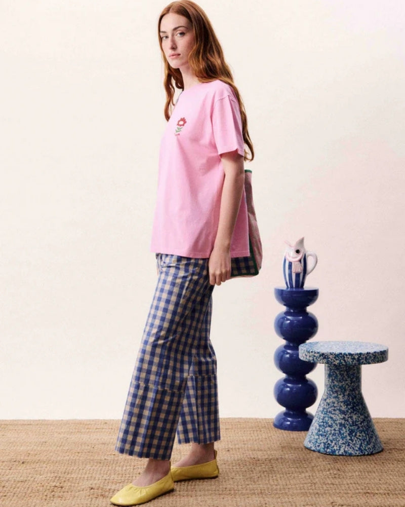 FRNCH Nymphaea T-shirt pink side outfit view