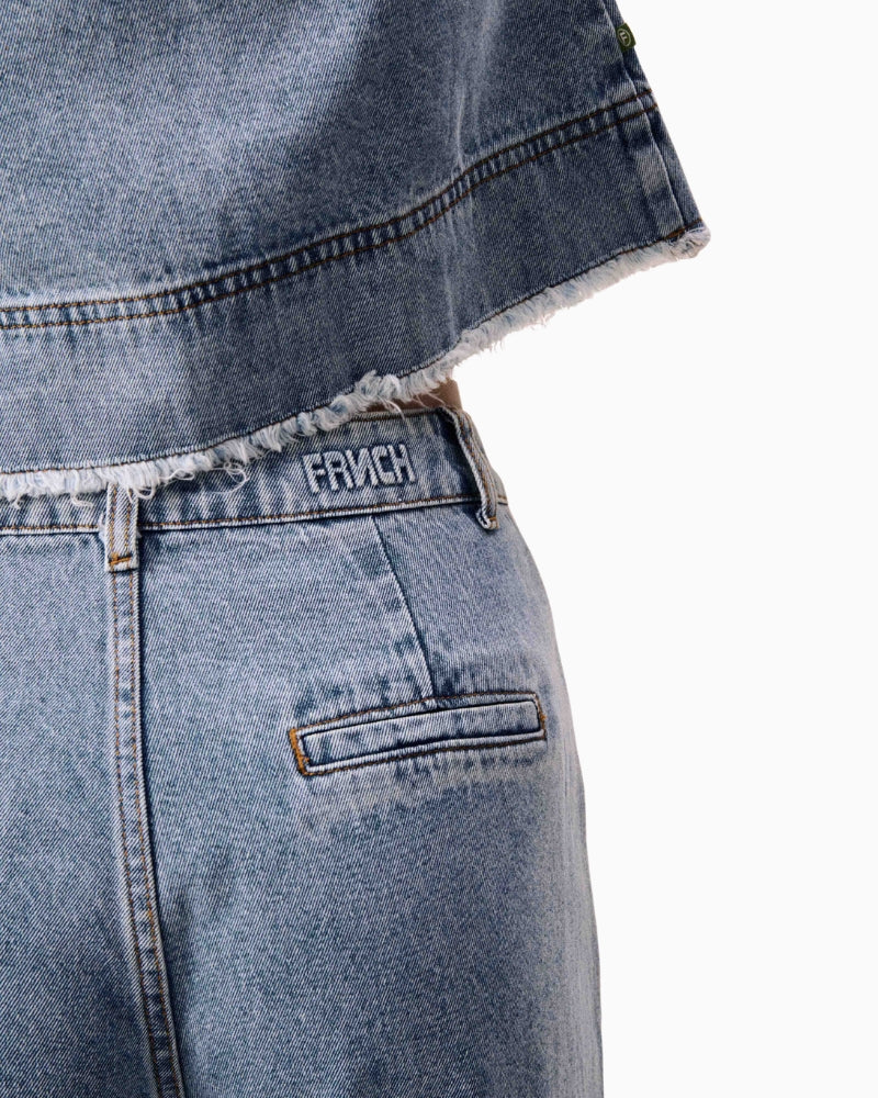 FRNCH Saphira jeans in denim logo detail