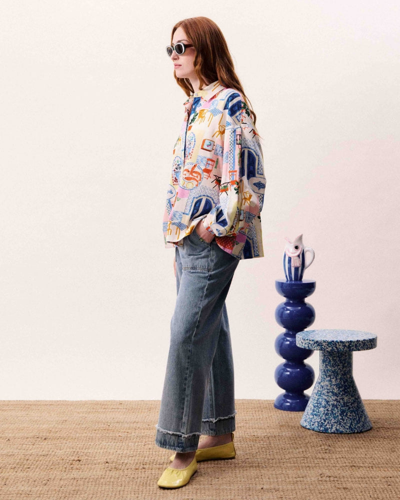 FRNCH Topaze shirt in multi colour side view