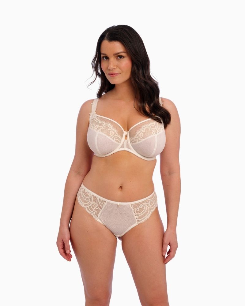Fantasie Cerys Side Support Bra in Cream Pink with delicate lace and guipure embroidery