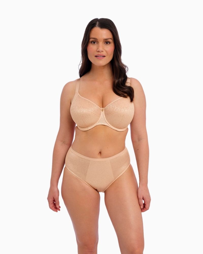 Natural beige Fantasie Demure moulded bra with smooth flat lace finish