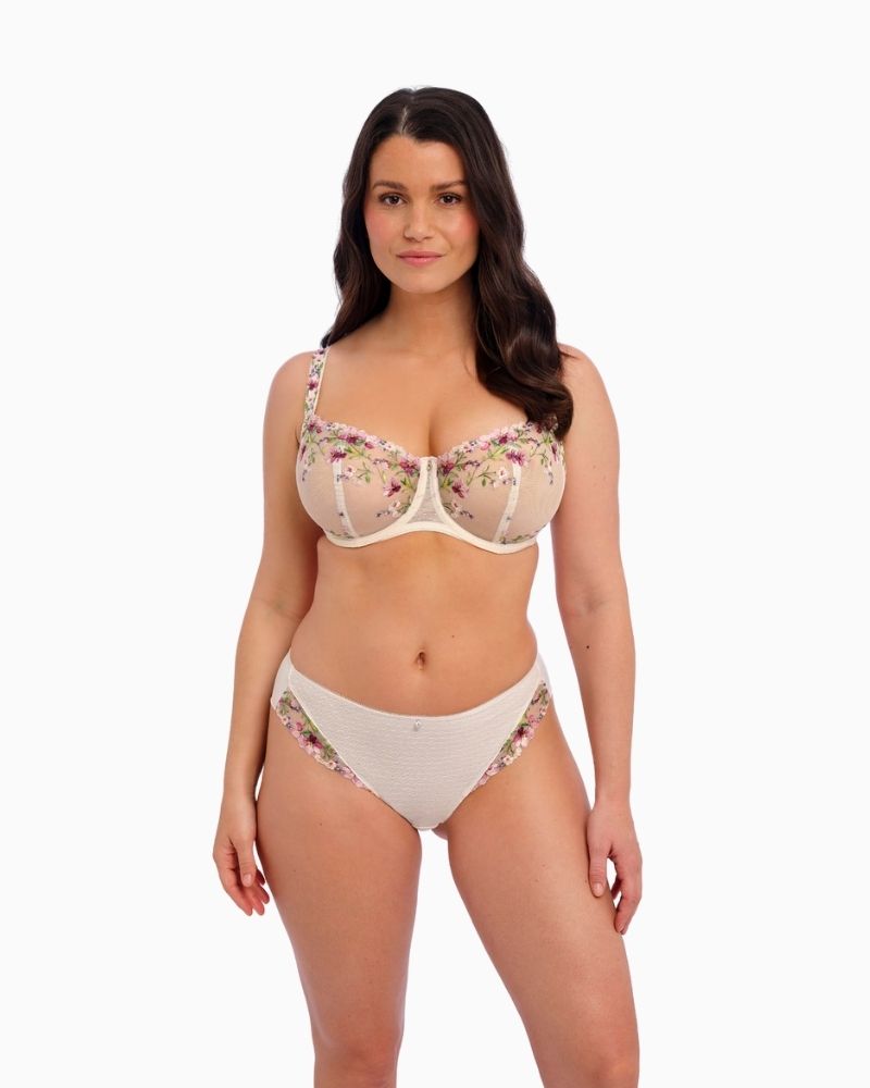 Fantasie Marie Delicacy Thong with floral embroidery and soft mesh front