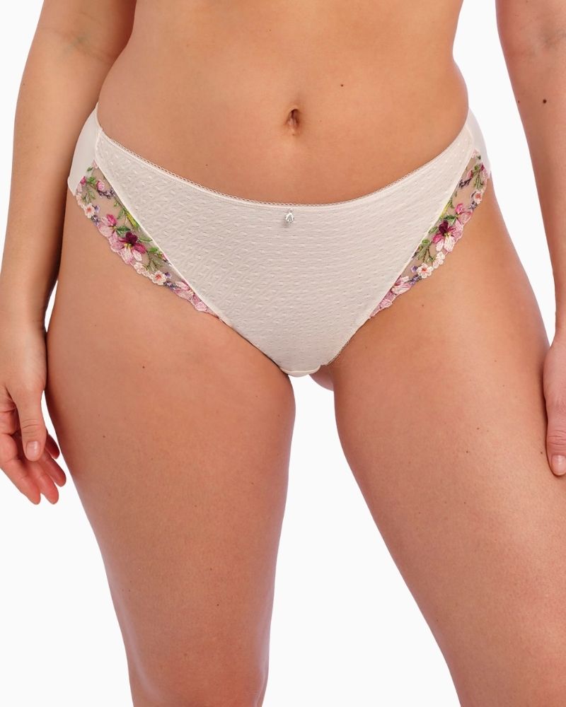Close-up Front view of Fantasie thong showing smooth, clean-cut fabric with no VPL