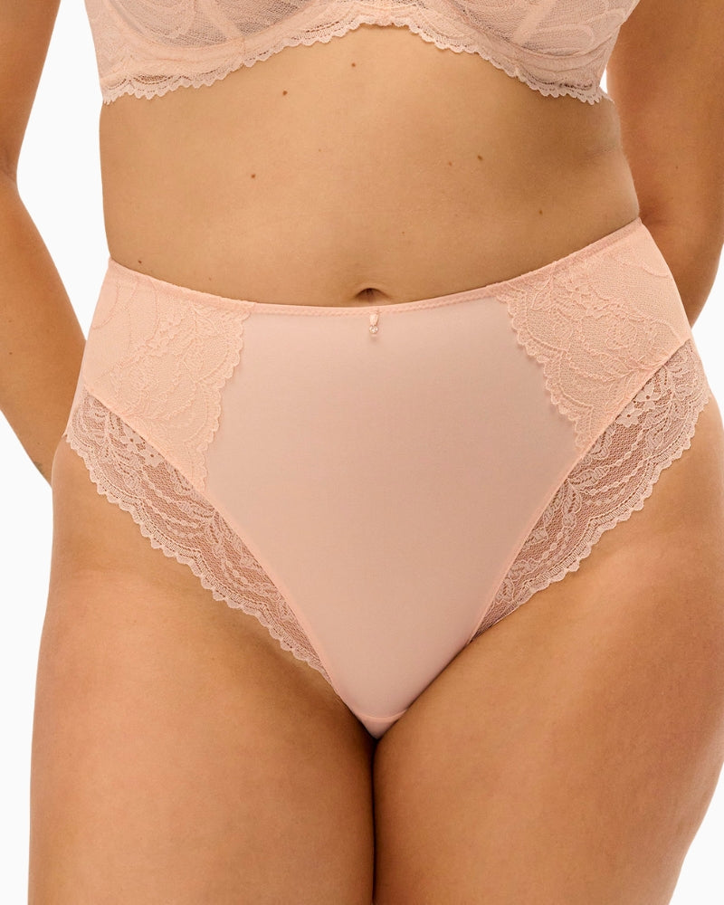 Fantasie Cesile Full Brief in Peach Sorbet diamanté trim detail