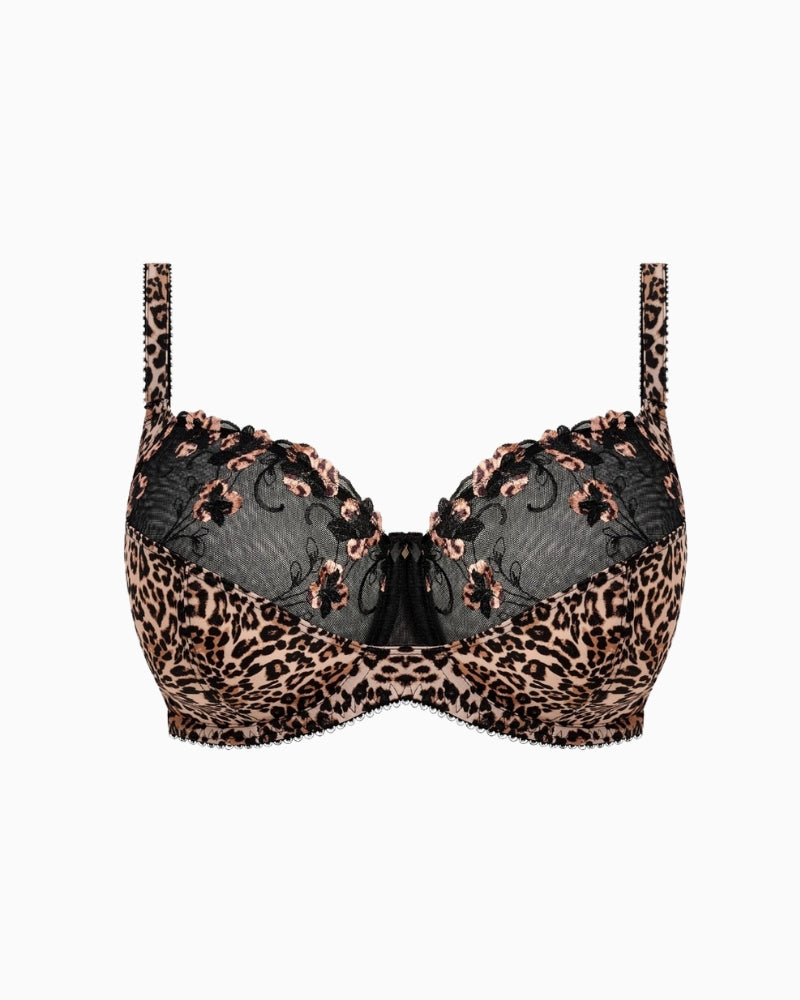 Fantasie Talia Leopard side support bra front view – Áines Boutique