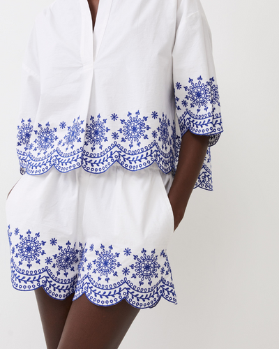 French Connection - Alissa Cotton Embroidered Short 