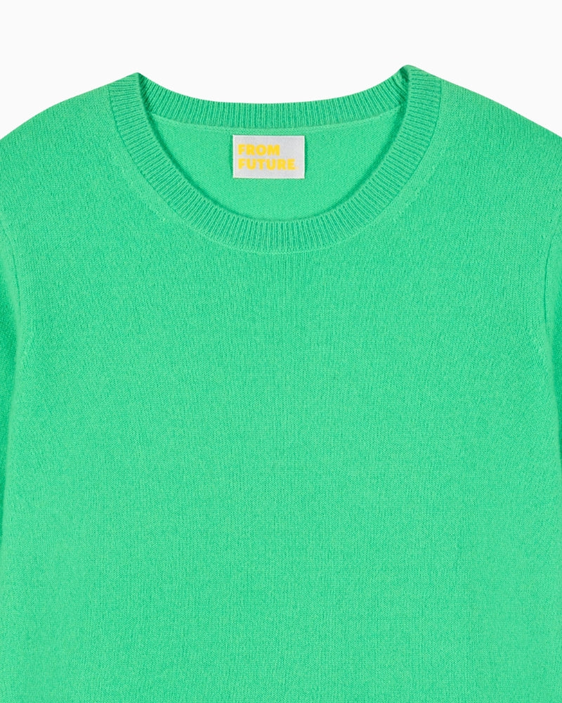 Crewneck of From Future cashmere sweater in vibrant green