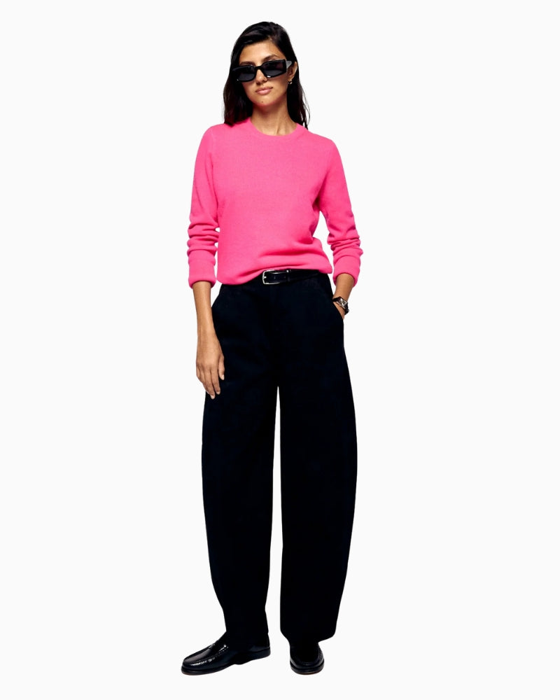 Styled look of women’s From Future cashmere sweater paired with black jeans