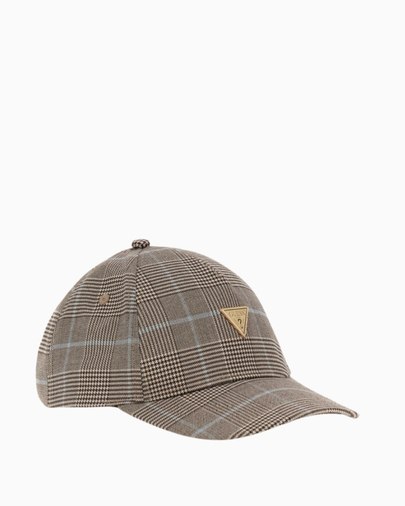GUESS Wales Hat in checkered pattern side view