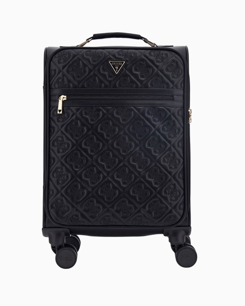 Black Guess Adelasia trolley with debossed 4G logo and gold zip details