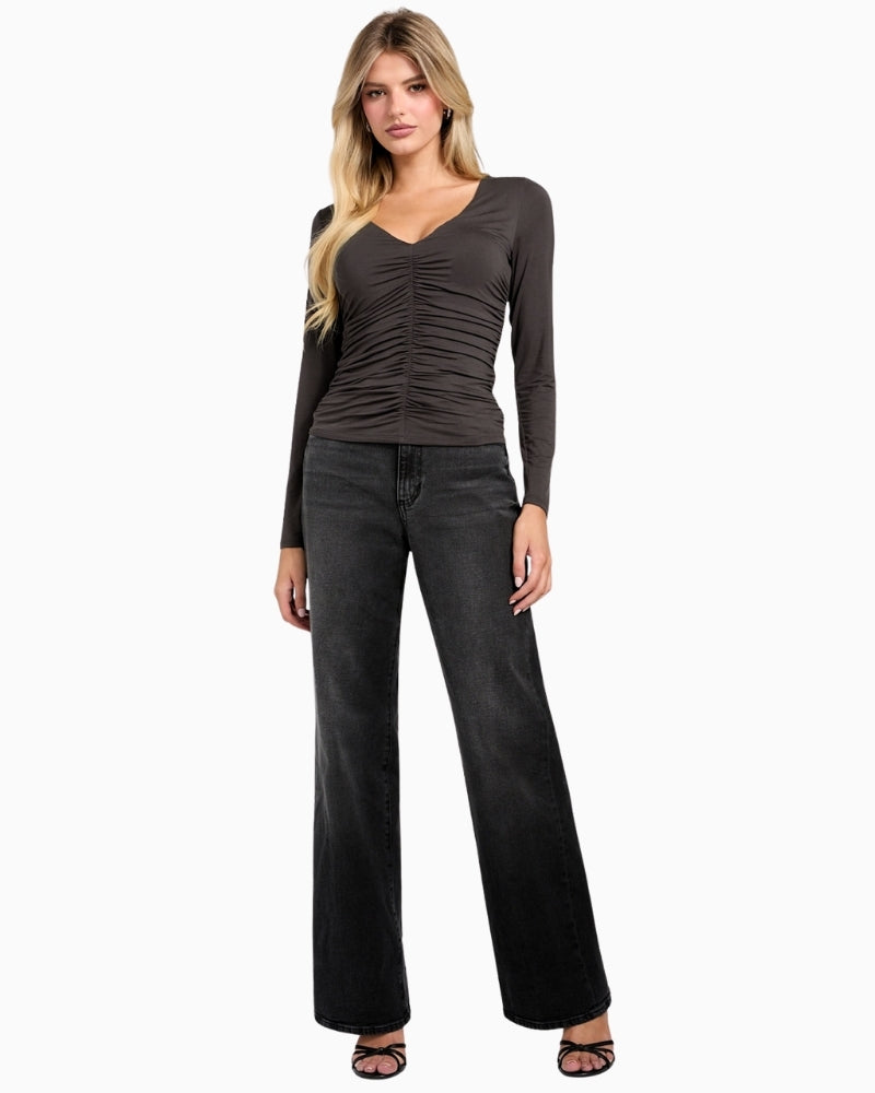 GUESS Ayleen top in soft slinky fabric, perfect for layering