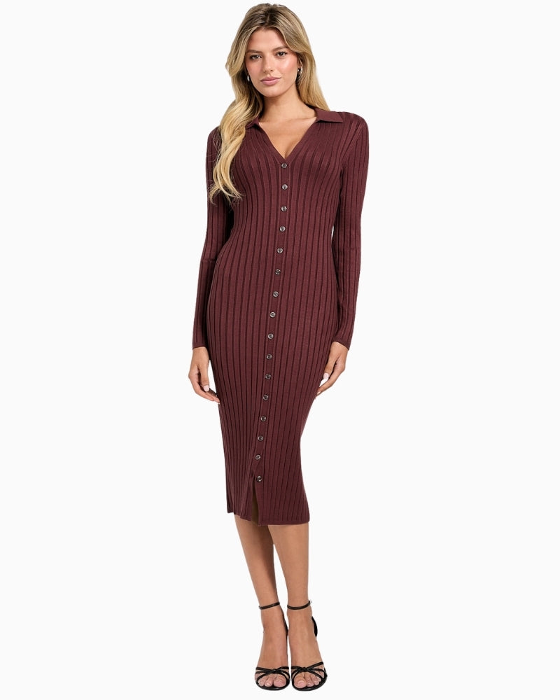 GUESS Eco Miranda dress in stretch knit with sustainable ECOVERO™ fabric