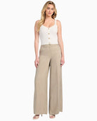 GUESS white knit crop tank with scoop neck and tie-back detail