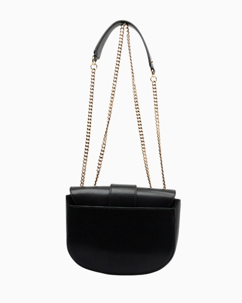 Back view of Guess Jane bag highlighting smooth faux leather finish and stitching detail