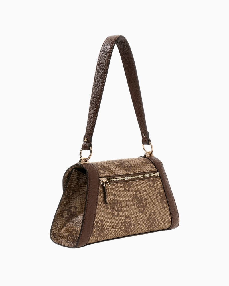 Guess brown shoulder bag back zip pocket detail – Áines Boutique