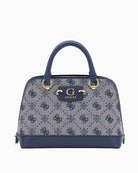 Guess Neda handbag in blue with 4G peony logo print and twin handles