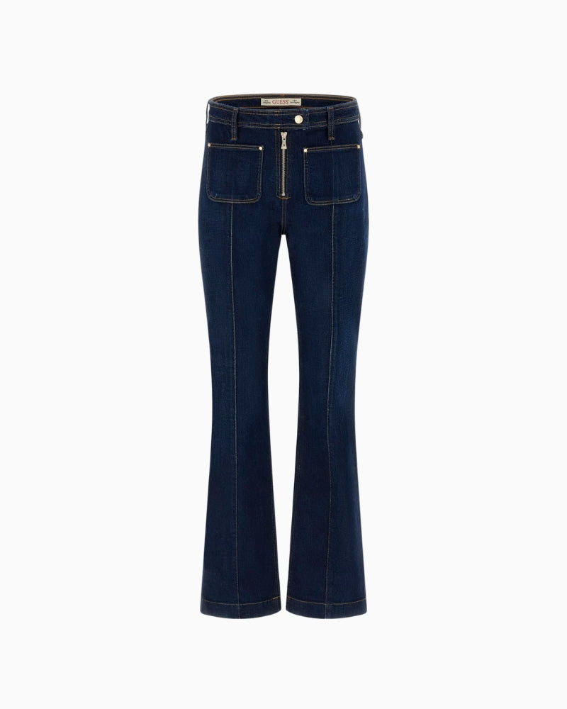 Guess Nicky straight jeans dark blue product view on white background – Áines Boutique