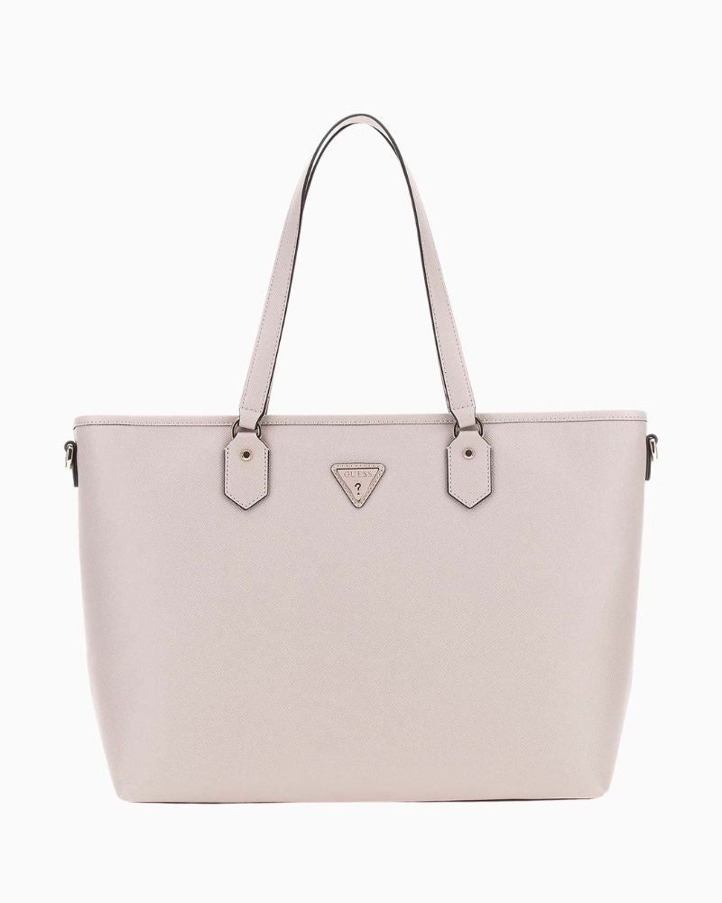 GUESS Norom light grey tote bag with dual straps and zip compartments
