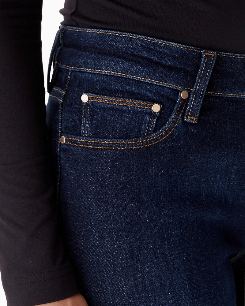 Close up of palazzo trousers by GUESS with wide leg and cotton-cashmere fabric