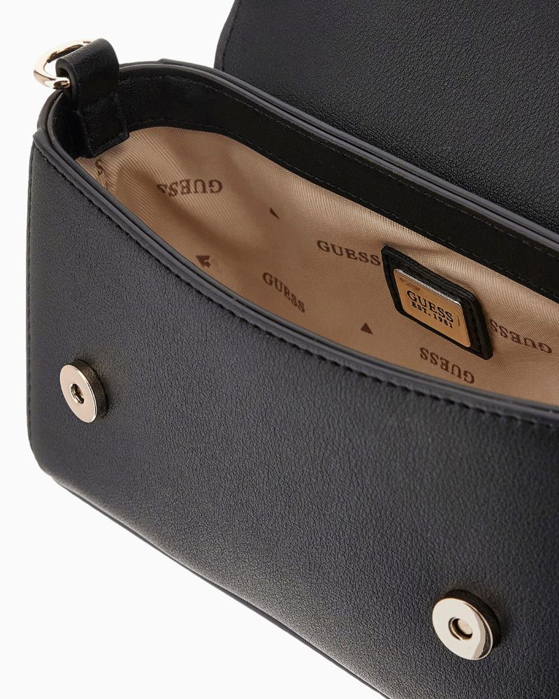 Side view of Zaria bag showing structured shape and detachable strap