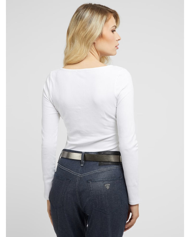 Guess Jeans - LS KARLEE JEWEL BTN HENLEY