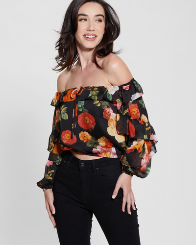 Guess Jeans - Off Shoulder Shani Ruffle Top 