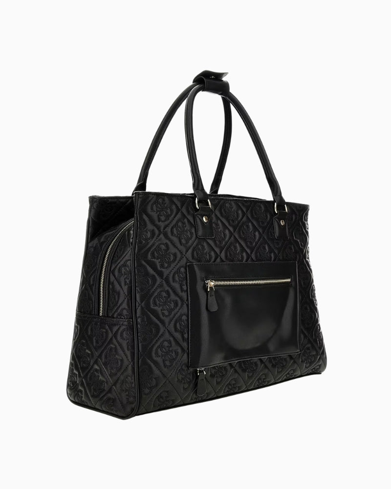 Side view of Guess Adelasia bag showing structured silhouette