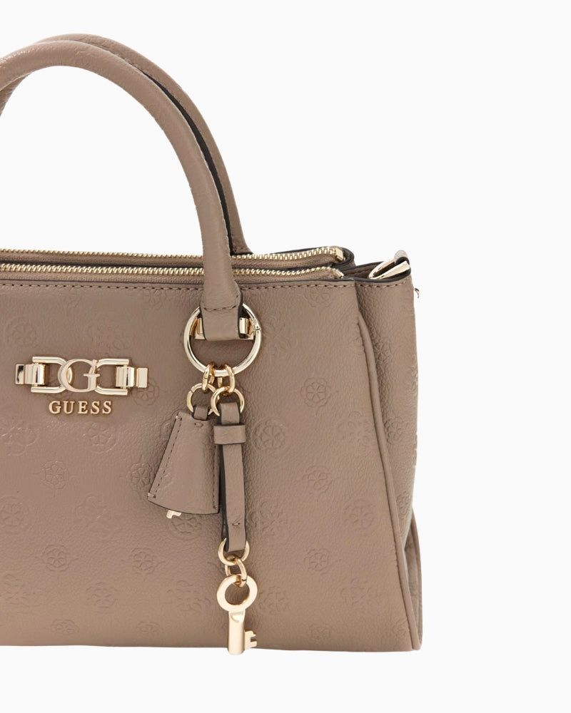 Guess Anise Handbag taupe detail of handle and hardware