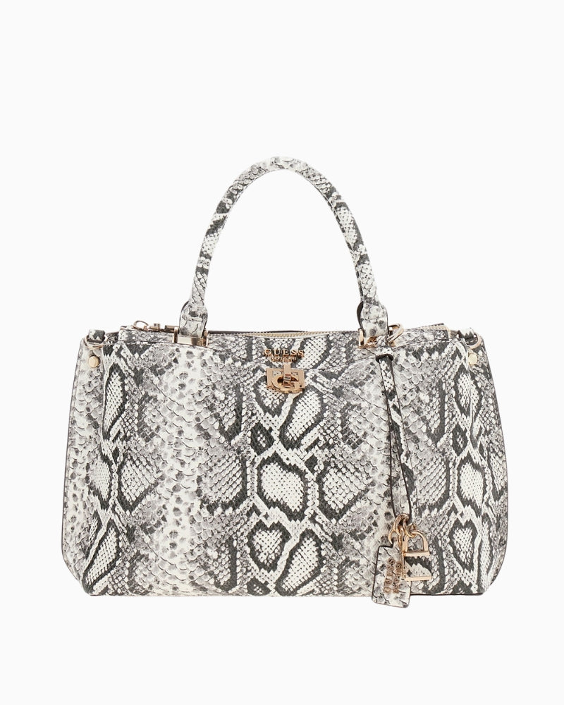 Guess Bianca Girlfriend Satchel Snake front view