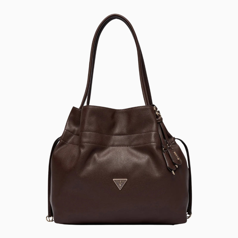 Guess Karima Tote Bag in Brown front view