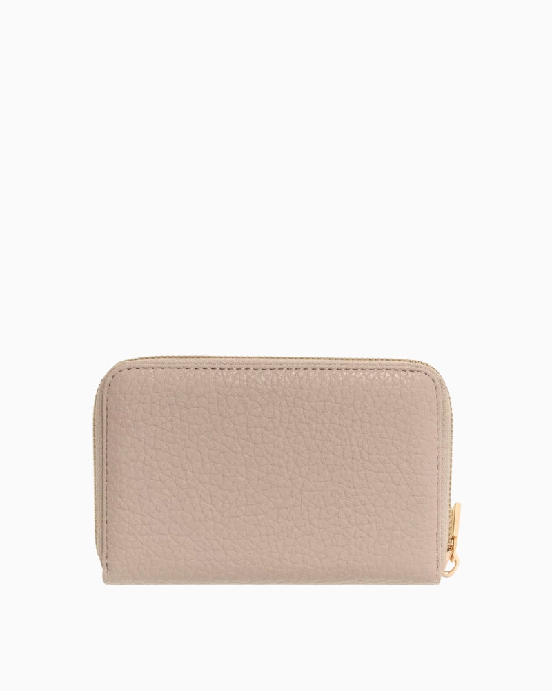 Guess Marsha Saffiano Wallet beige back view – Áines Boutique