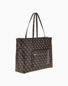 Back view of Guess tote with trolley holder and zipped pocket