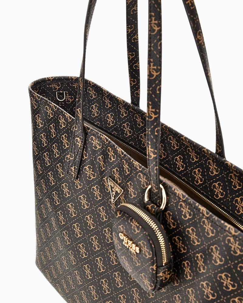 Small Guess pouch with carabiner clip in matching logo design