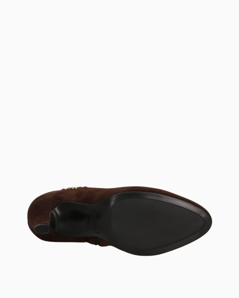 Guess Stivaletto Boots in Dark Brown suede sole detail