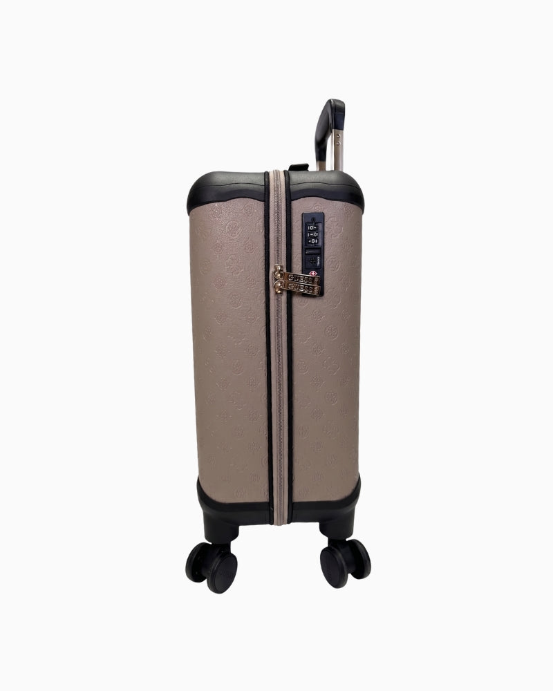 Guess Wilder 18 In 8-Wheeler Trolley in taupe side view