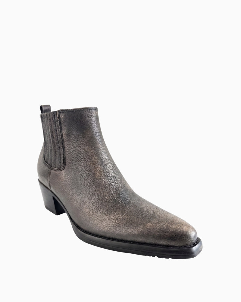 Guess Wynie Leather Boot in Black front view