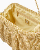 Interior of Zalina clutch with inner zip pocket