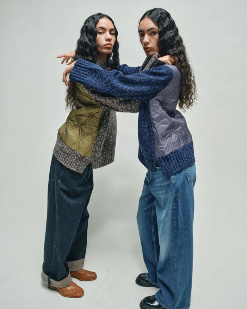 HEYANNO Grace Quilt Knit laid flat highlighting fabric blend and sporty edge