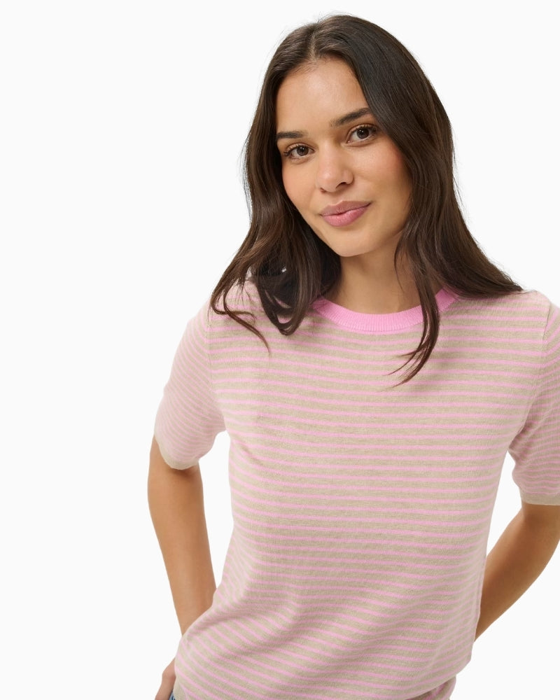 Kaffe Kalizza striped pullover neckline detail – Áines Boutique