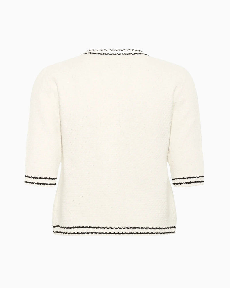 Kaffe Acoco Knit Cardigan chalk back view