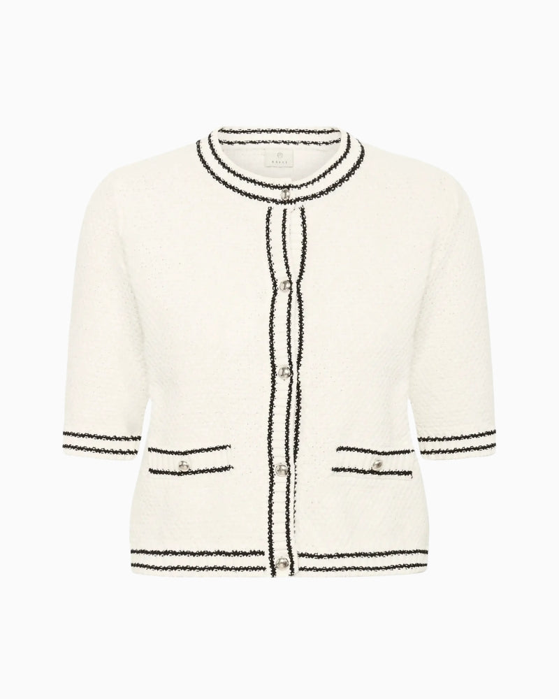 Kaffe Acoco Knit Cardigan chalk pocket detail
